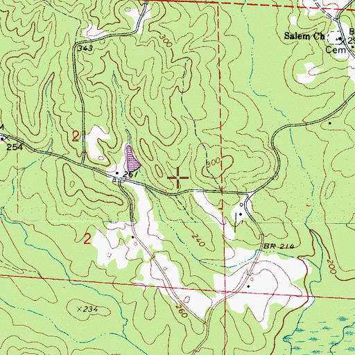 Topographic Map of Noland School (historical), AL