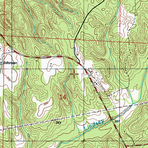 Topographic Map of Oak Ridge Cemetery, AL
