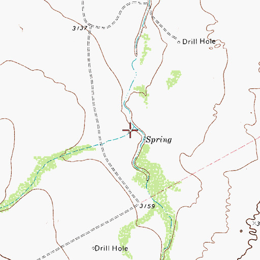 Topographic Map of Derrick Draw, TX