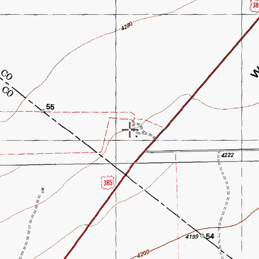 Topographic Map of Dessie Ranch, TX