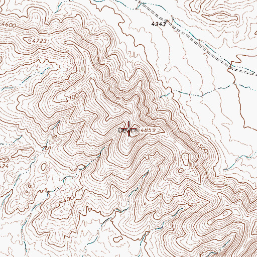 Topographic Map of Devil Ridge, TX