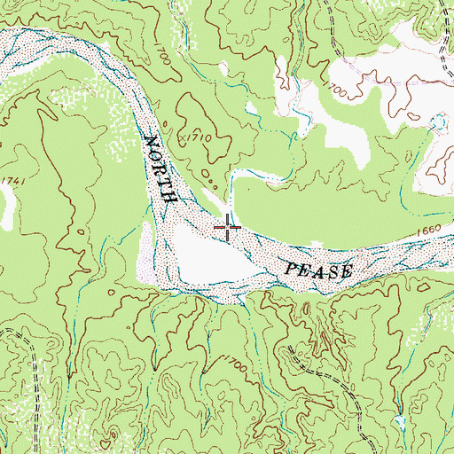 Topographic Map of Devils Creek, TX