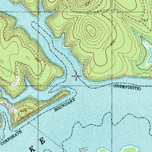 Topographic Map of Devils Hollow, TX