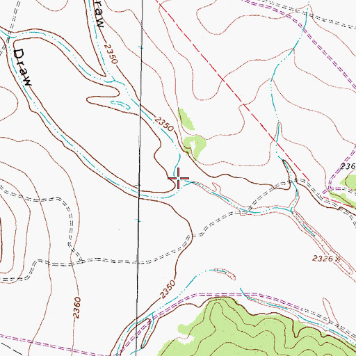 Topographic Map of Devils River Draw, TX