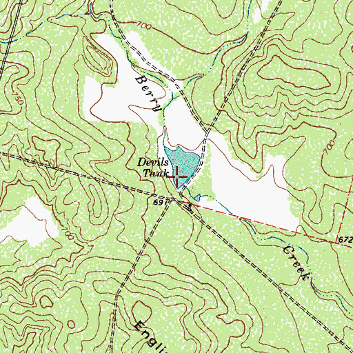 Topographic Map of Devils Tank, TX