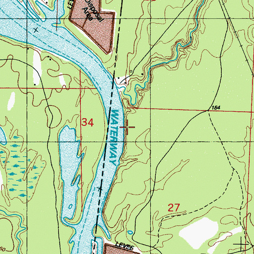 Topographic Map of Pettys Bluff, AL