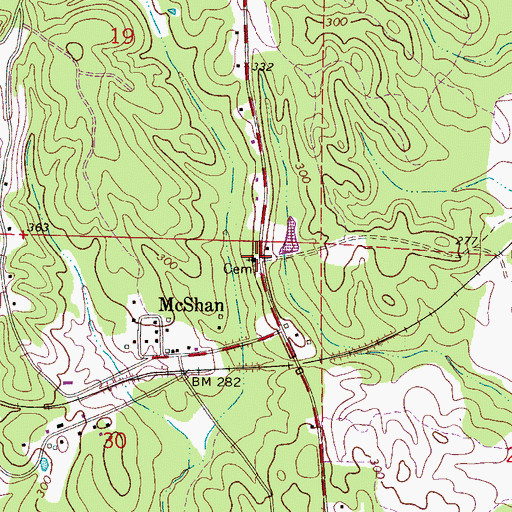 Topographic Map of Phoenix Church, AL