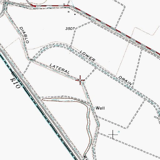 Topographic Map of Diablo Lateral, TX