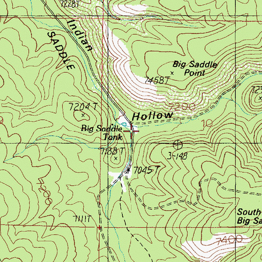 Topographic Map of Big Saddle Camp, AZ