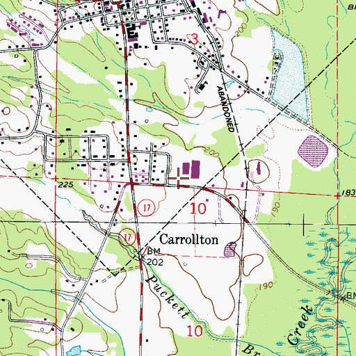 Topographic Map of Pickens Academy, AL