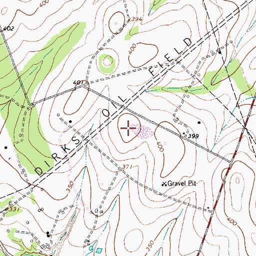 Topographic Map of Dirks Oil Field, TX