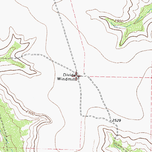 Topographic Map of Divide Windmill, TX