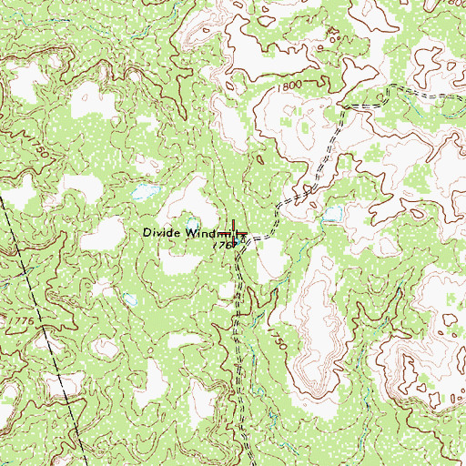 Topographic Map of Divide Windmill, TX