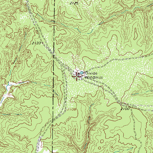 Topographic Map of Divide Windmill, TX