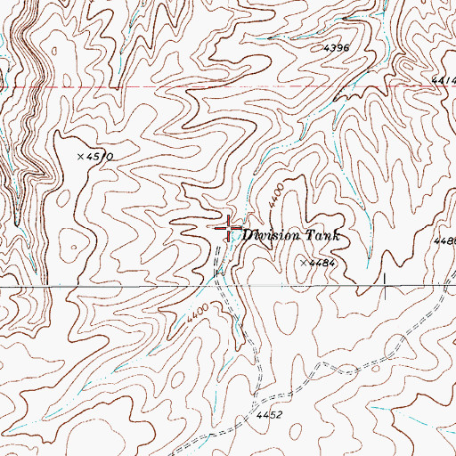 Topographic Map of Division Tank, TX