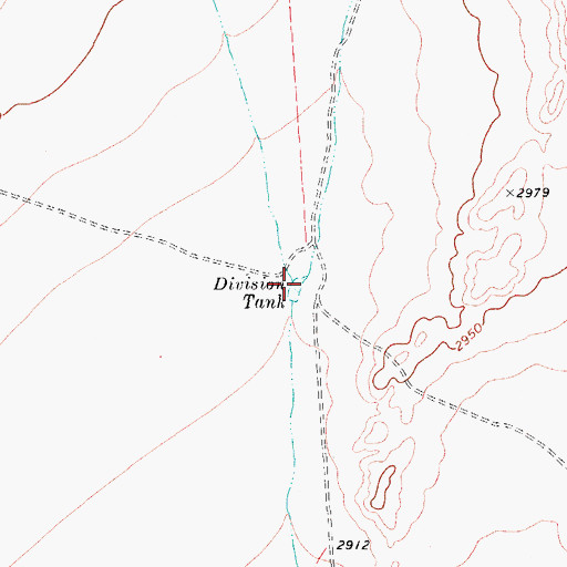 Topographic Map of Division Tank, TX