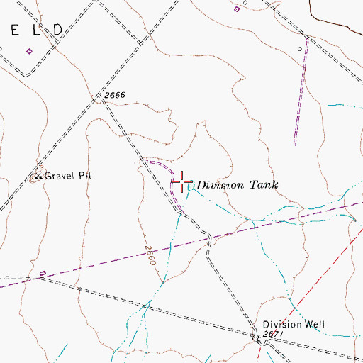Topographic Map of Division Tank, TX