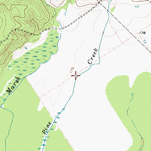 Topographic Map of Dixon Creek, TX