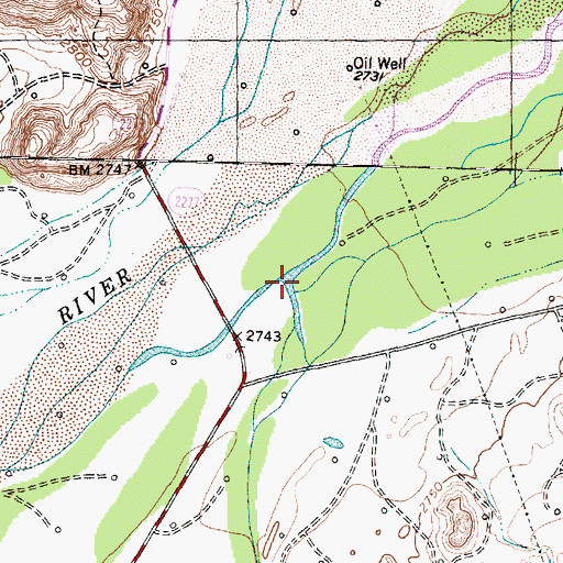 Topographic Map of Dixon Creek, TX