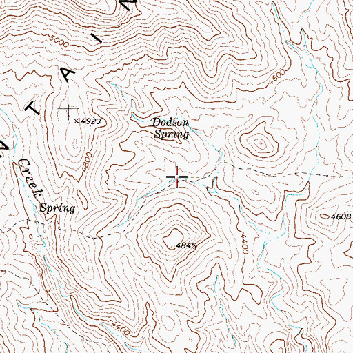 Topographic Map of Dodson Trail, TX