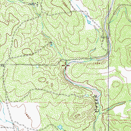 Topographic Map of Dog Branch, TX