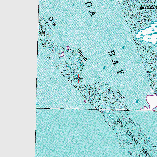 Topographic Map of Dog Island Reef, TX