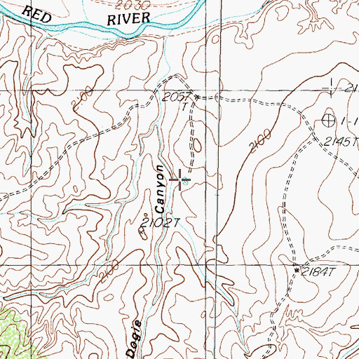 Topographic Map of Dogie Tank, TX