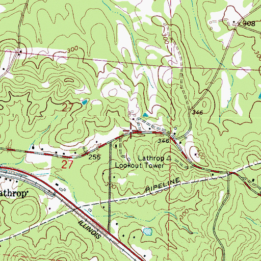 Topographic Map of Reform Country Club, AL