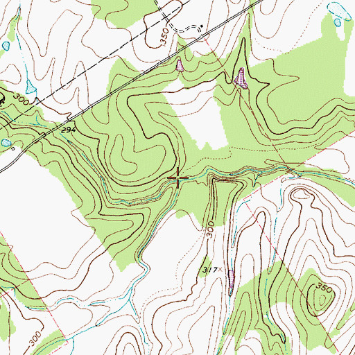 Topographic Map of Dollar Creek, TX