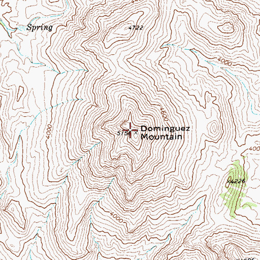 Topographic Map of Dominguez Mountain, TX
