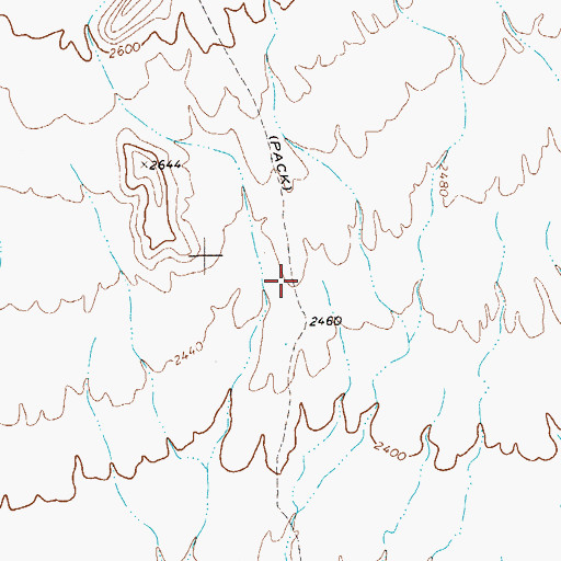 Topographic Map of Dominguez Spring Trail, TX