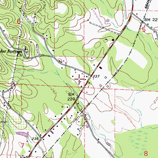 Topographic Map of Reform Temple Church, AL