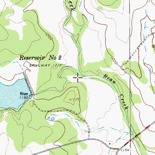 Topographic Map of Donalson Creek, TX