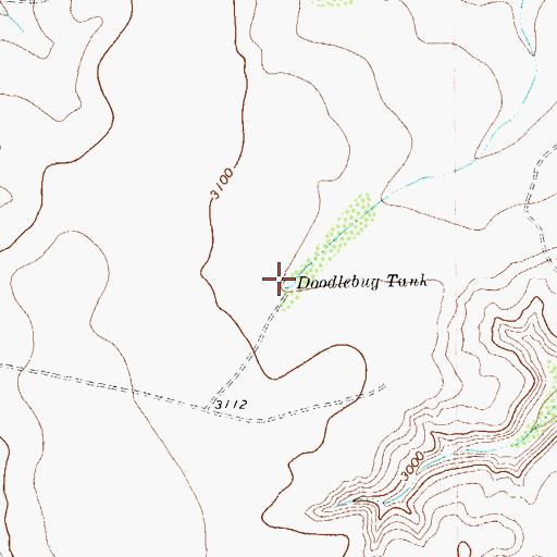Topographic Map of Doodlebug Tank, TX