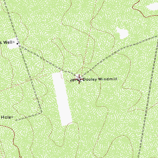 Topographic Map of Dooley Windmill, TX