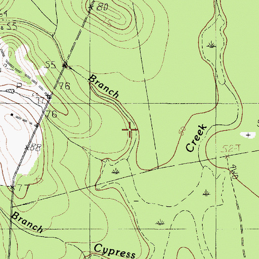 Topographic Map of Double Branch, TX