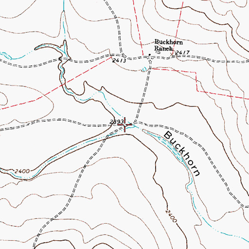 Topographic Map of Double Mill Draw, TX