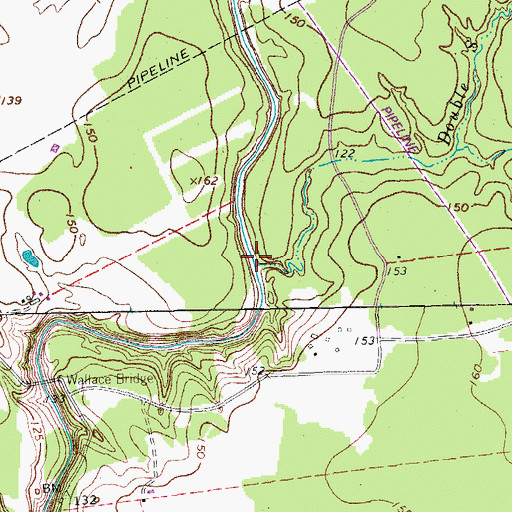 Topographic Map of Double S Branch, TX