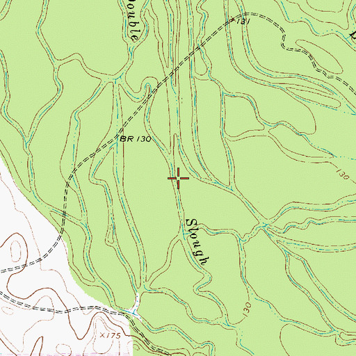 Topographic Map of Double Slough, TX