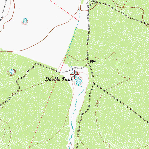Topographic Map of Double Tank, TX