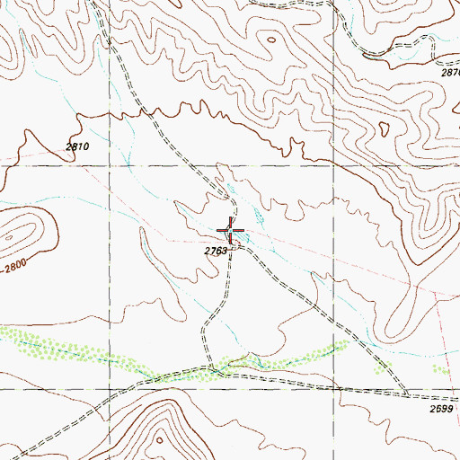 Topographic Map of Double Tank, TX