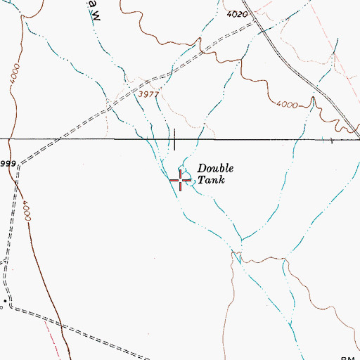 Topographic Map of Double Tank, TX