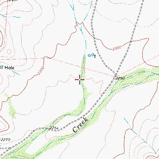 Topographic Map of Double Tank Canyon, TX