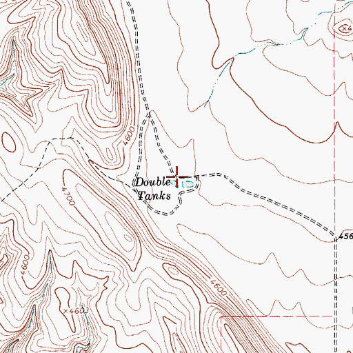 Topographic Map of Double Tanks, TX