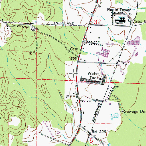 Topographic Map of Shepherd, AL