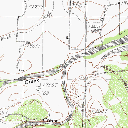 Topographic Map of Dove Creek, TX