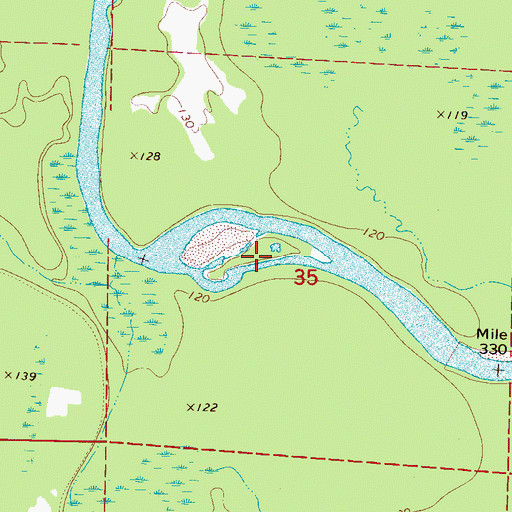 Topographic Map of Shylock Shoals, AL