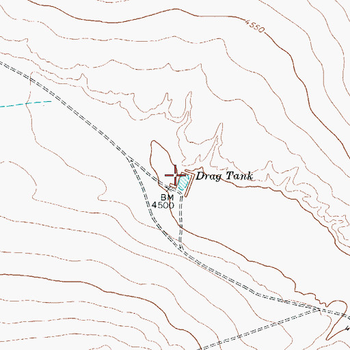 Topographic Map of Drag Tank, TX