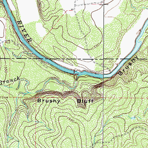 Topographic Map of Dripping Hole Branch, TX