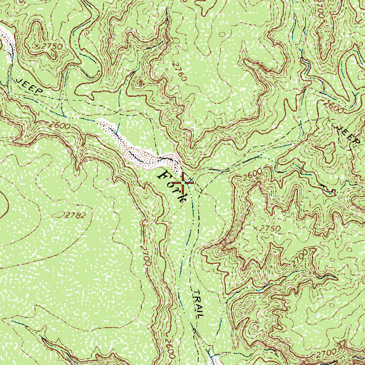 Topographic Map of Dripping Springs Creek, TX